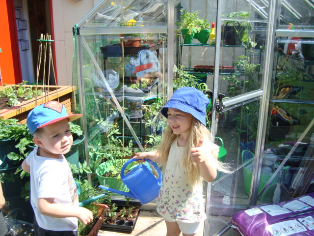 It’s all growing in the greenhouse!